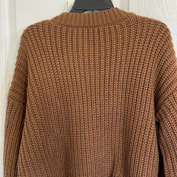 Oversized Pumpkin Burnt Orange Brown Sweater - Picture 10 of 14